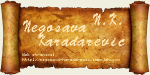 Negosava Karadarević vizit kartica